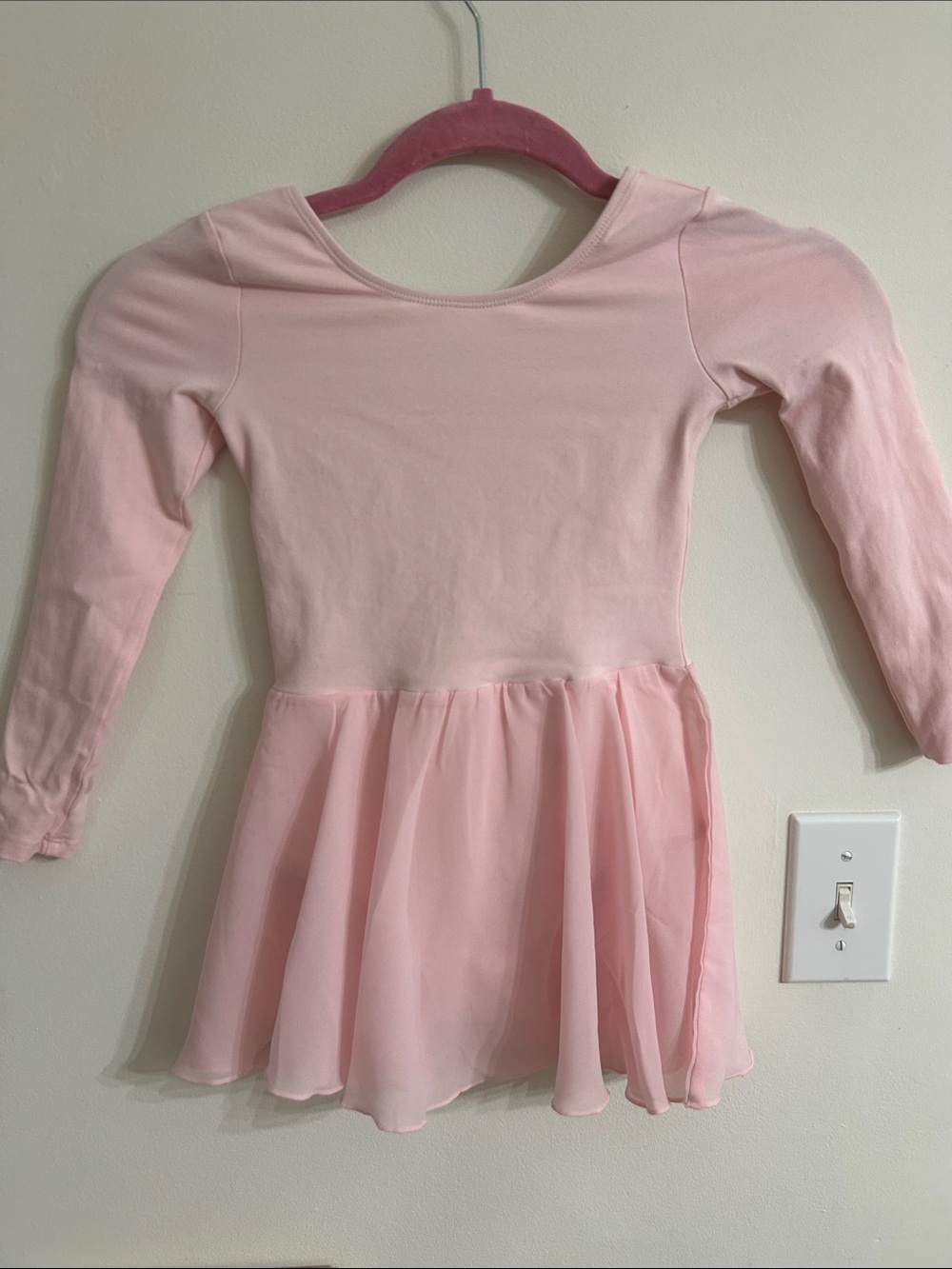 Girls' Long Sleeve Pink Ballet Dress Stelle Size 4/5 Worn Once!